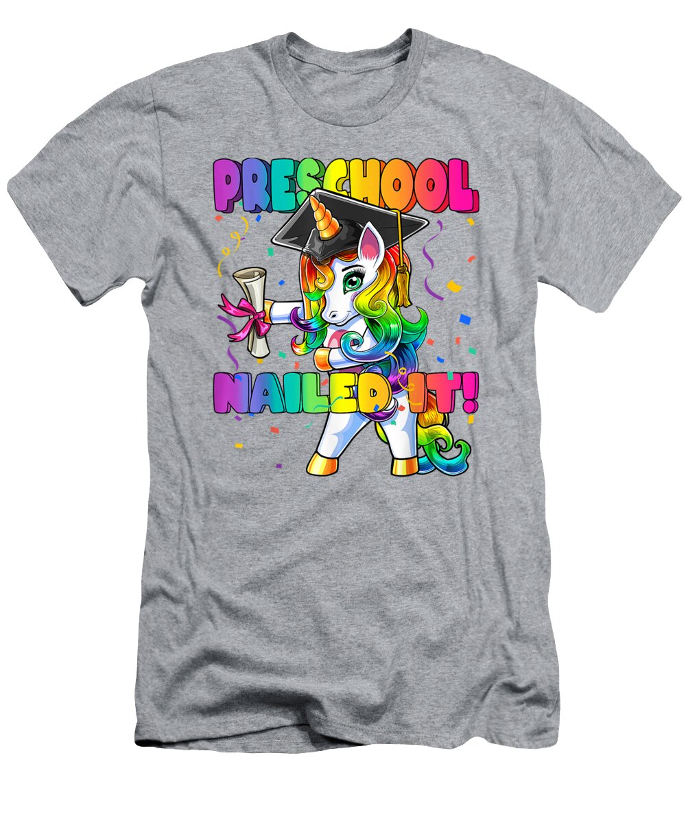 Flossing Unicorn Preschool Graduation Cap Diploma Girls Fahid Zenith T-Shirt