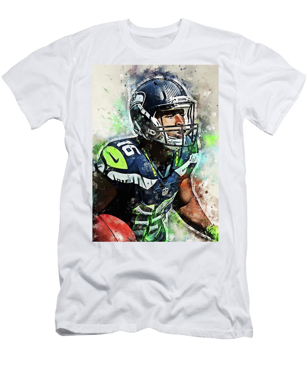 Football Art Tyler Lockett Tylerlockett Tyler Lockett Tylerderonlockett Tyler Deron Lockett America Wrenn Huber T-Shirt
