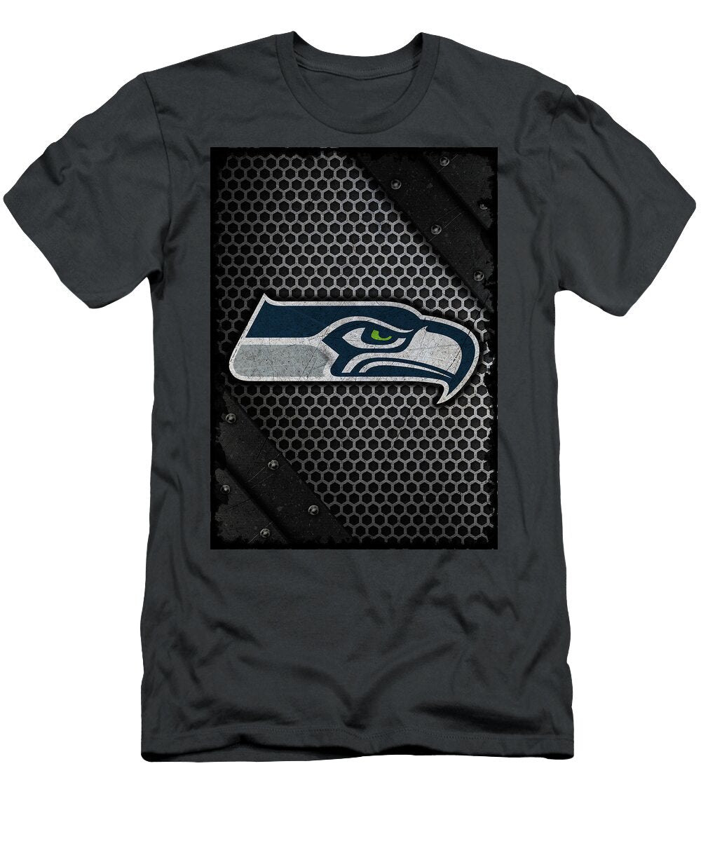 Football Painting Seattle Seahawks Leith Huber T-Shirt