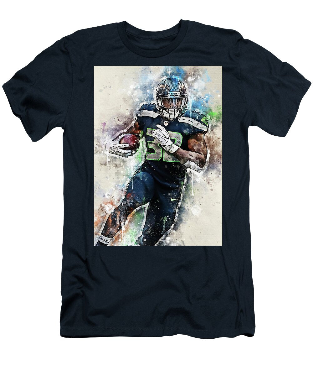 Football Seattle Seahawks Player Chris Carson Chriscarson Chris Carson Christopherdewaynecarson Chri Wrenn Huber T-Shirt