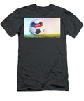 Football Soccer Ball with Flag of Costa Rica on Grass Michal Bednarek T-Shirt