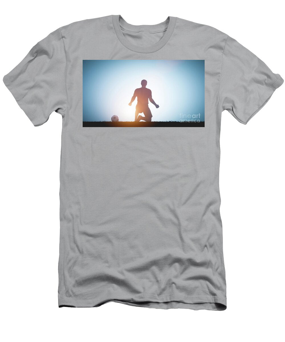 Football Soccer Player Celebration After a Goal Michal Bednarek T-Shirt