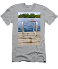 Footprints on Dock At Summer Lake Elena Elisseeva T-Shirt