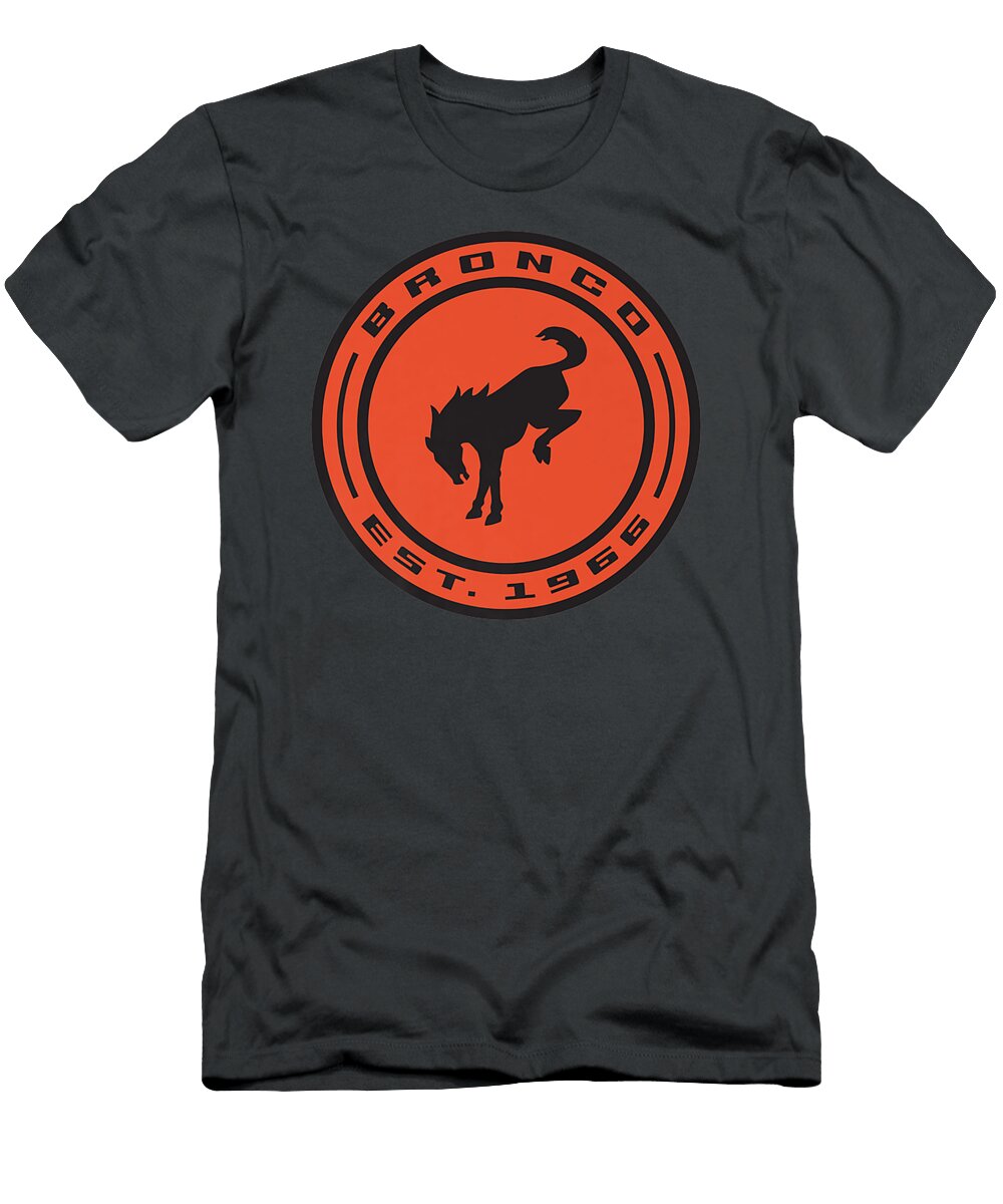 Ford Bronco Round Badge Logo Rocci Charlea T-Shirt