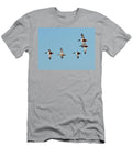 Four Northern Shoveler Drakes and One Female in a Courtship Nick Upton Natureplcom T-Shirt