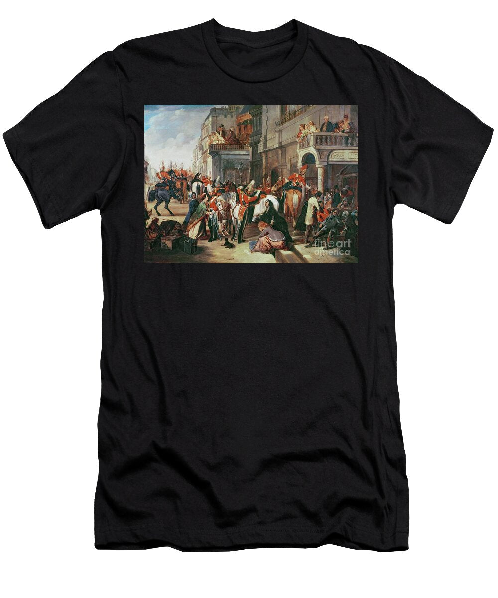 Fourth Dragoon Guards Leaving for the Crimean War C1854 English School T-Shirt