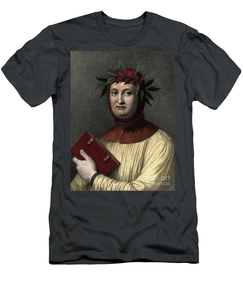 Francesco Petrarca Petrarch Engraving Unknown Artist T-Shirt