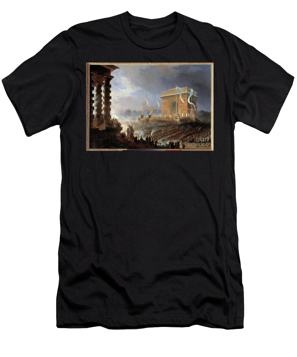 Fraternity Day At the Triumphal Arch 1848 Oil on Canvas Jean Jacques Champin T-Shirt