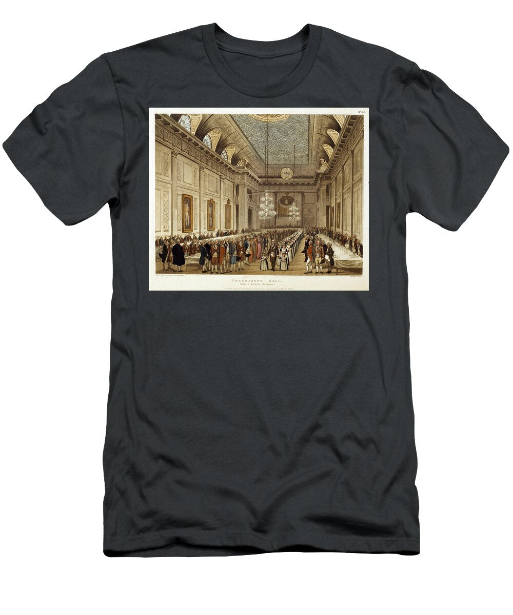 Freemasons Hall Great Queen Street No 38 of the Microcosm of London Thomas Rowlandson T-Shirt