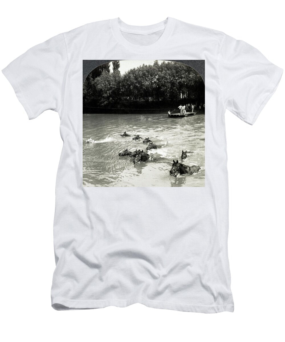 French Cavalry Swimming Underwood Archives T-Shirt