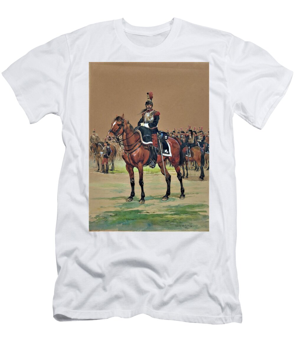 French Cuirassier Digital Remastered Edition Edouard Detaille T-Shirt