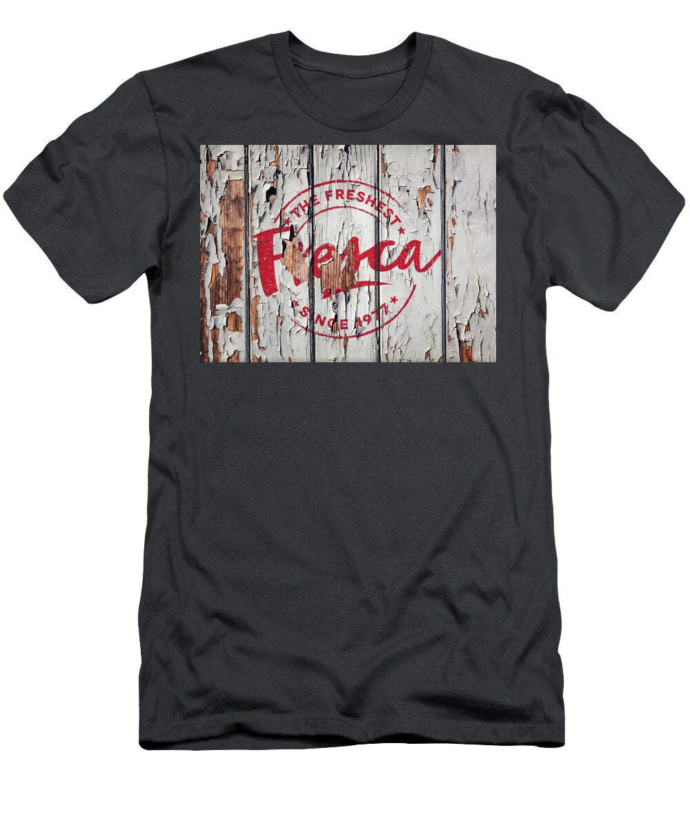 Fresca Old Vintage Logo Peeling Paint on Old Wall Design Turnpike T-Shirt