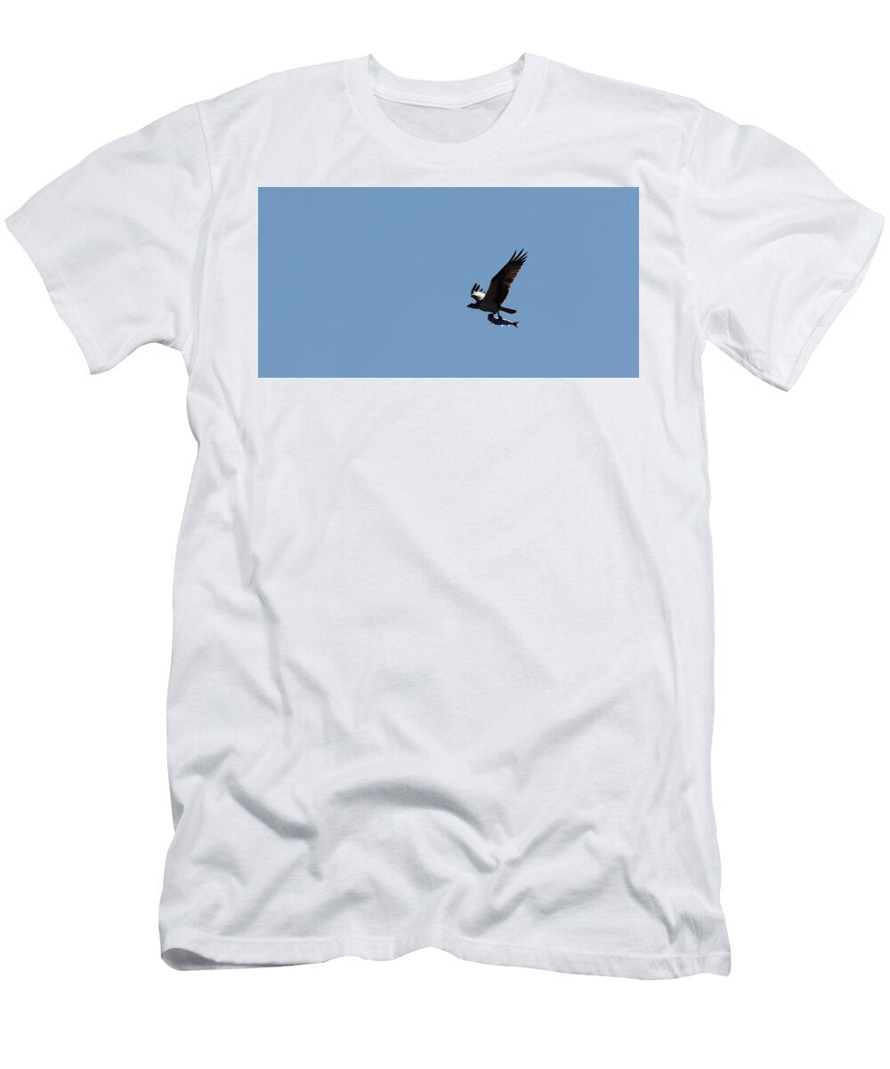 Fresh Sashimi Osprey Carrying a Salmon At Robins Island Recreation Area Oregon Darin Volpe T-Shirt