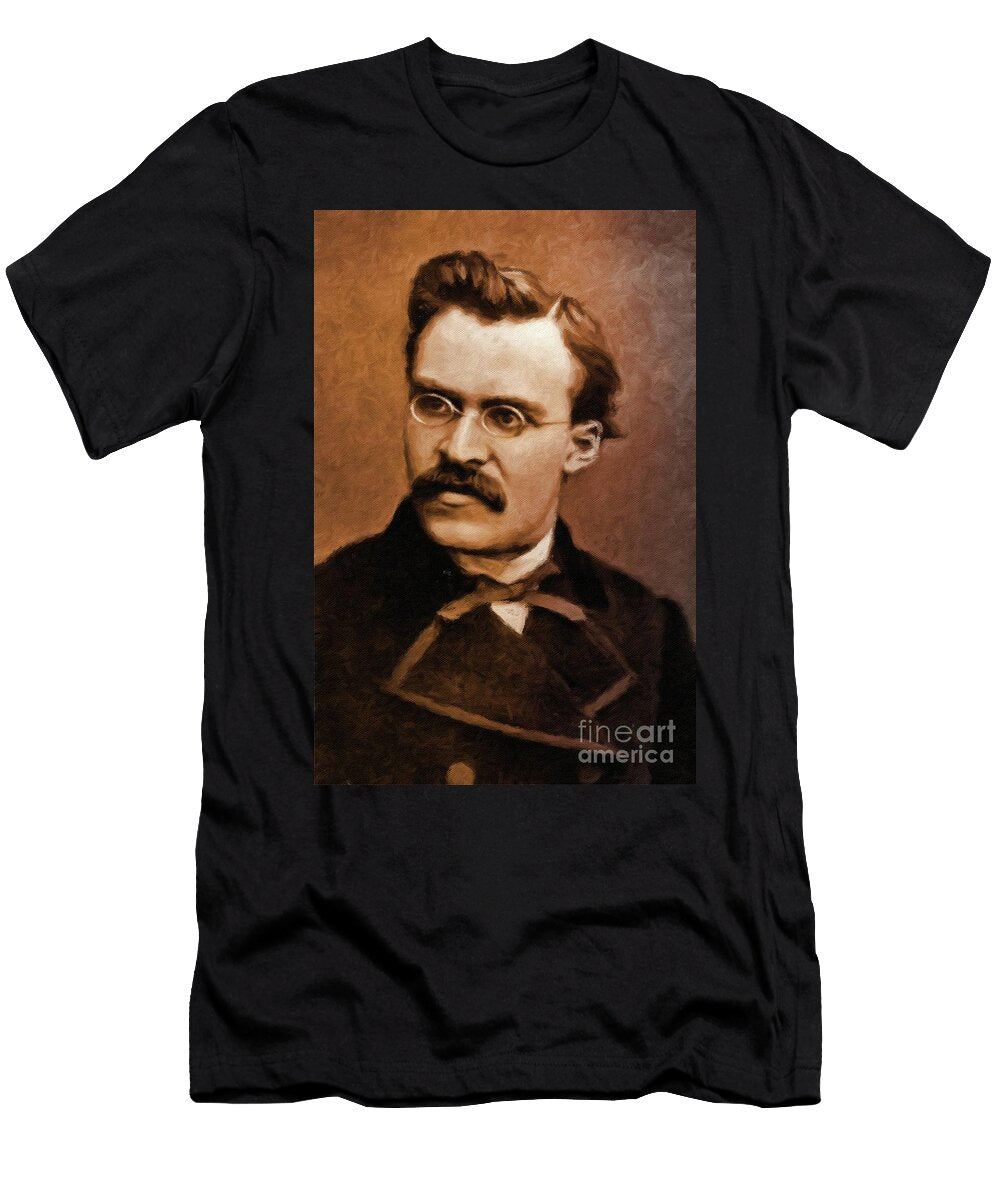 Friedrich Nietzsche Philosopher By Mary Bassett Mary Bassett T-Shirt