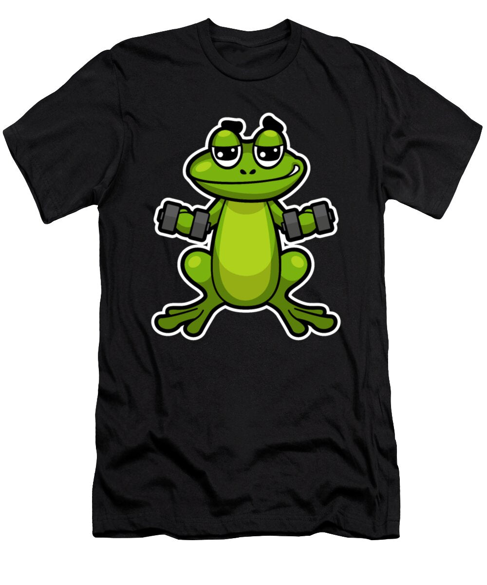 Frog At Biceps Training with Dumbbells Tinh Tran Le Thanh T-Shirt