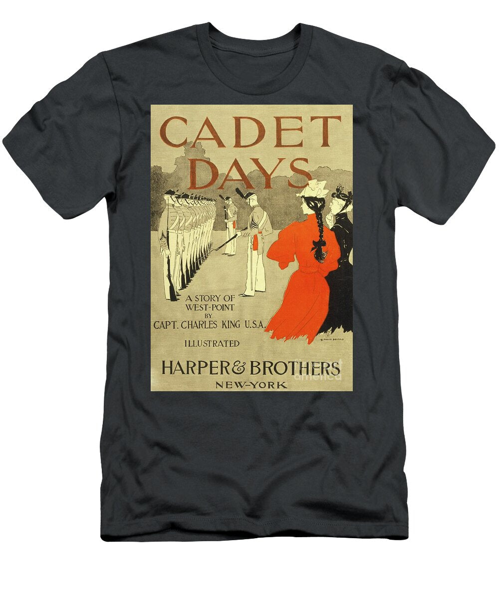Front Cover for Cadet Days By Capt Charles King USA New York 1894 Edward Penfield T-Shirt