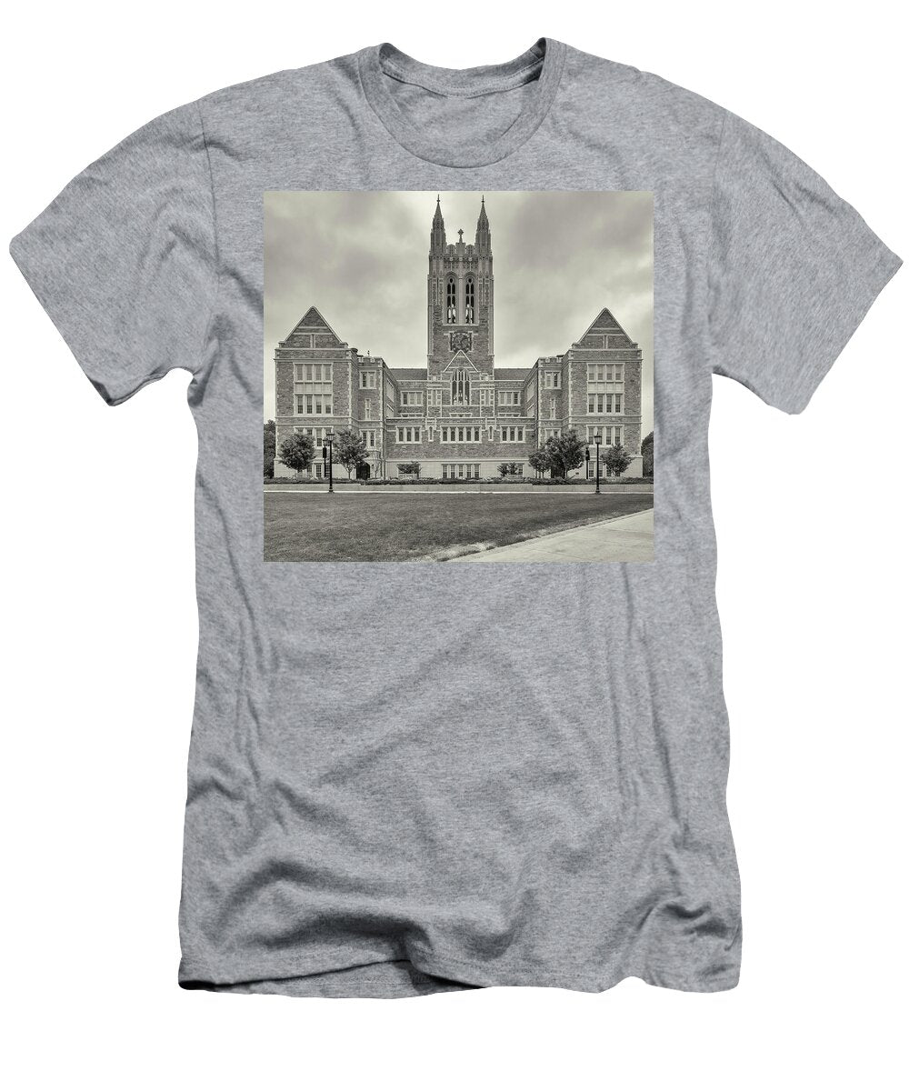 Front View of Gasson Hall Building Panoramic Images T-Shirt