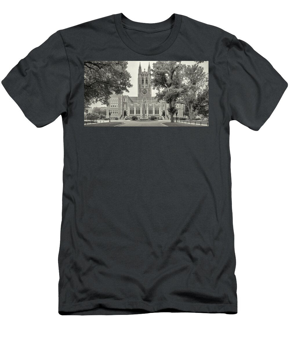 Front View of Gasson Hall Chestnut Panoramic Images T-Shirt
