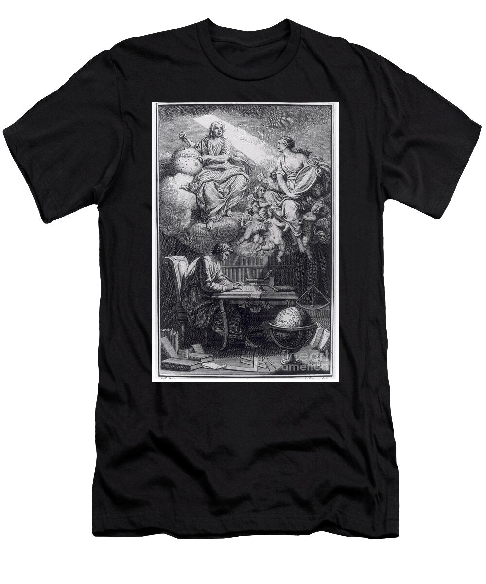 Frontispiece of Elemens De LA Philosophie De Neuton By Voltaire 1694 1778 Published in Amsterdam 1738 Dutch School T-Shirt