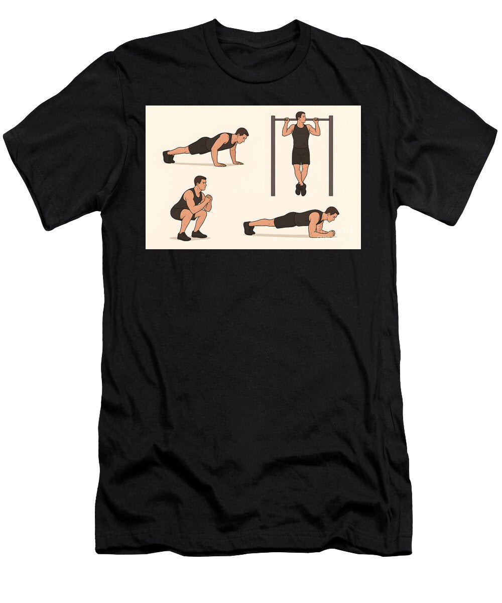 Full Body Calisthenics 4 Key Exercises to Train Every Muscle Group Sapiens Verbum T-Shirt