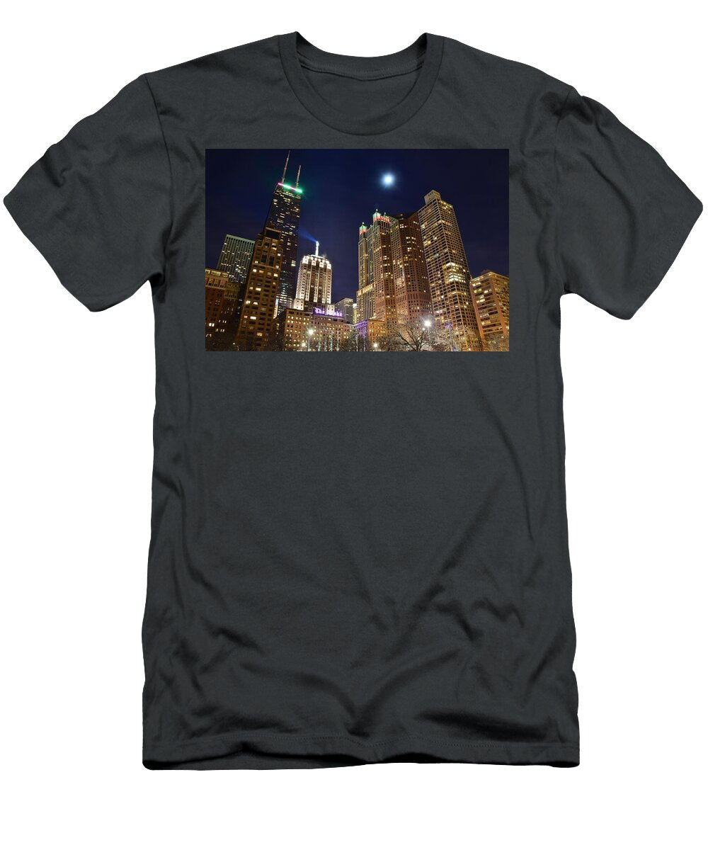Full Moon Over Chi Town Frozen in Time Fine Art Photography T-Shirt