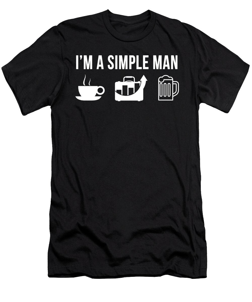 Funny Accountant Job Bookkeeping Degree Simple Man Lukas Davis T-Shirt