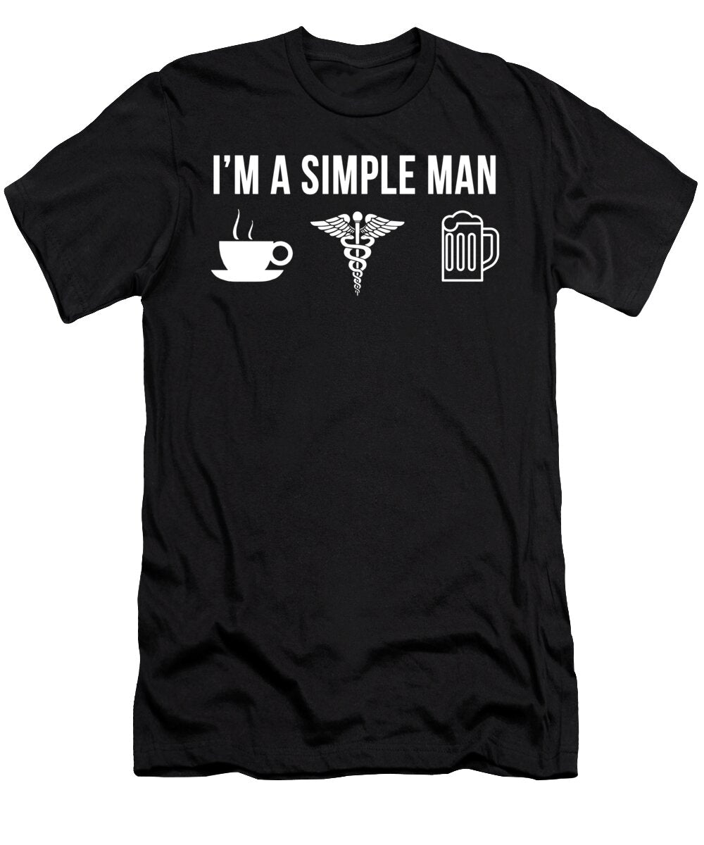 Funny Doctor Job Medical Degree Simple Man Lukas Davis T-Shirt