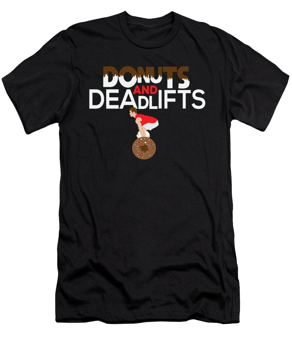 Funny Donut Quote Donuts and Deadlifts Gym Gift Teequeen2603 T-Shirt