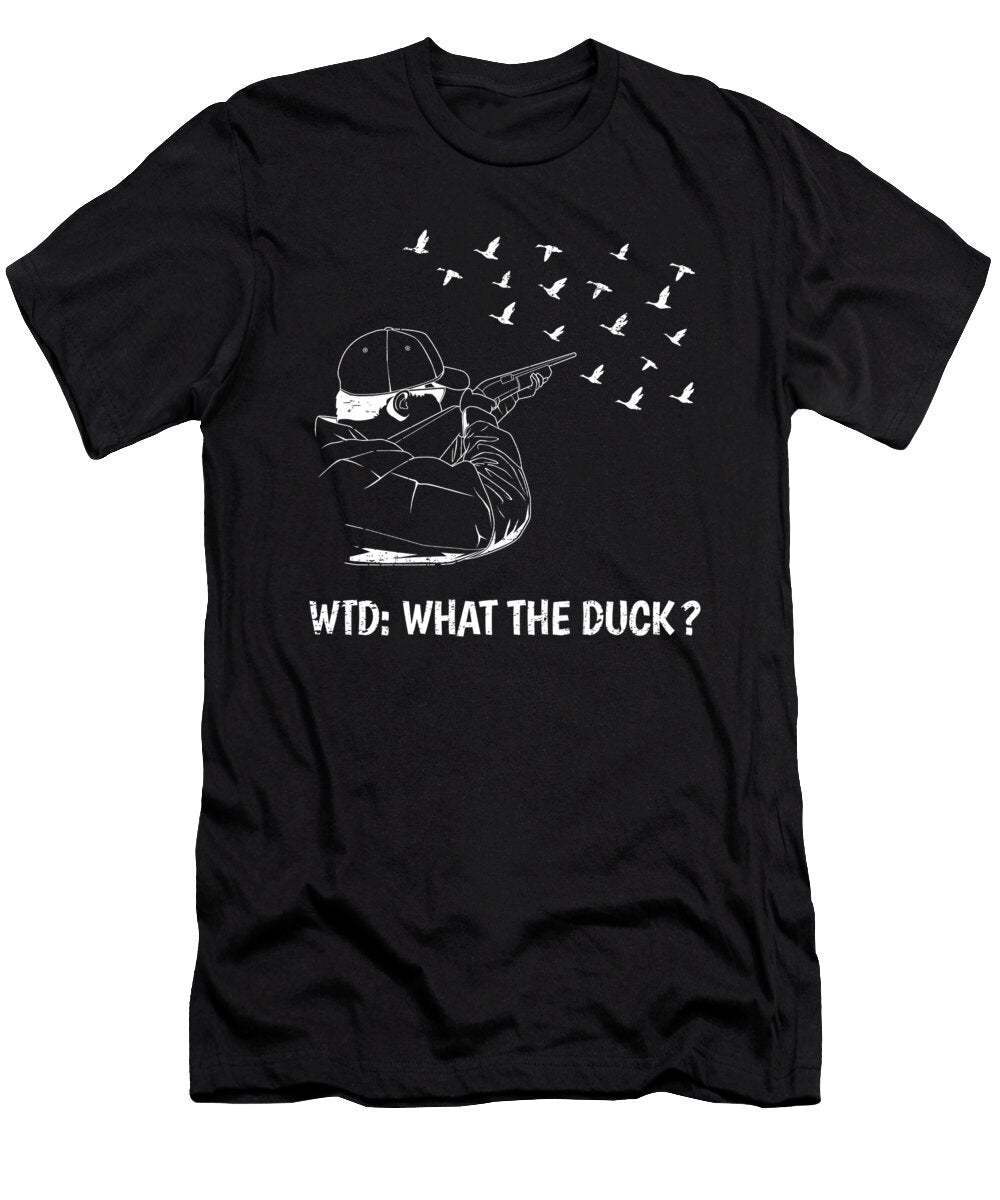 Funny Duck Hunting Wtd What the Duck Design Jacob Hughes T-Shirt