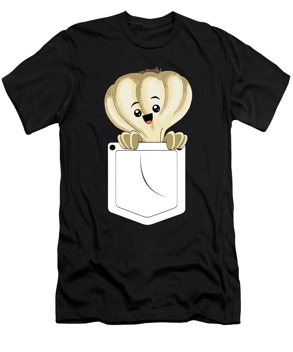 Funny Garlic Pocket Foodie Gift Muc Designs T-Shirt
