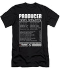 Funny Music Film Producer Ingredients Nutrition Facts Noirty Designs T-Shirt