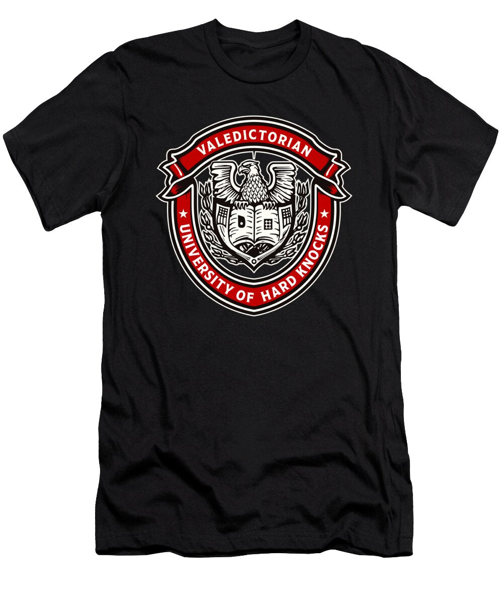 Funny University of Hard Knocks Valedictorian Vector Deluxe T-Shirt