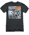 Futuristic Scene of a White Humanoid Robot Serving As a Teacher in a Modern Stylized Classroom Caporusso Vitantonio T-Shirt
