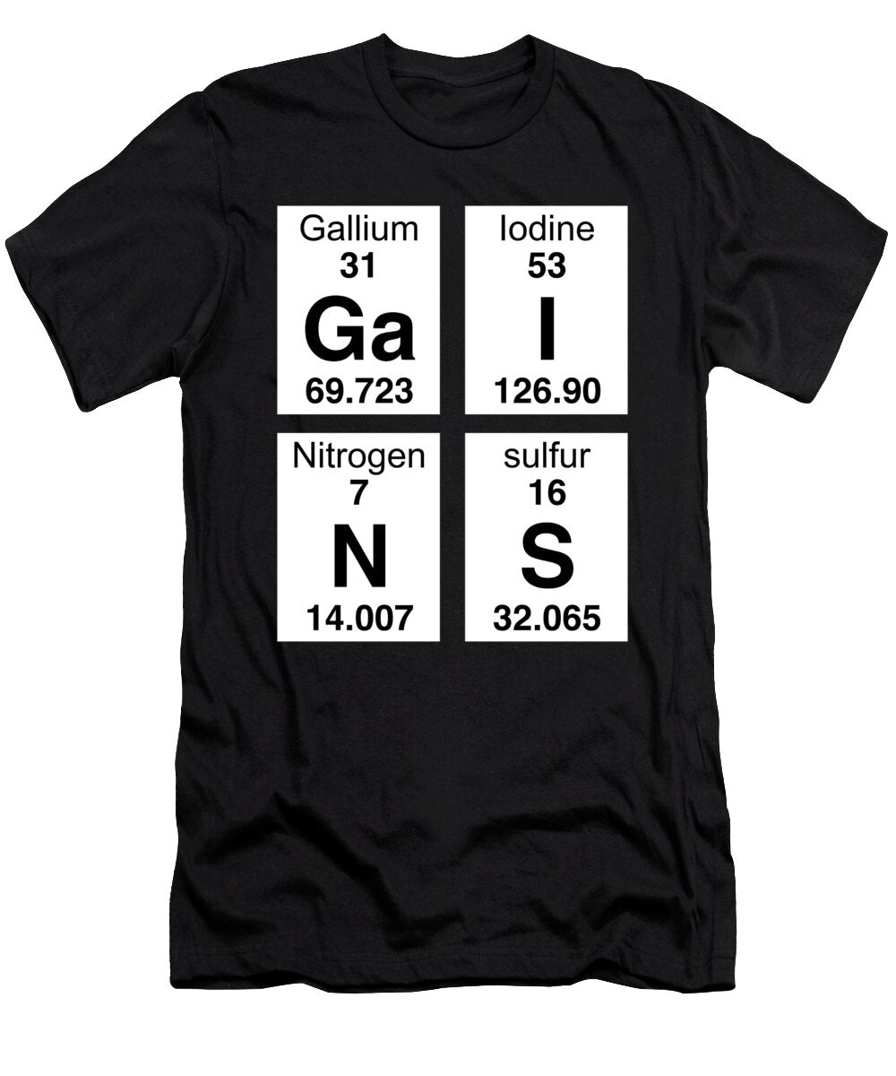 Gains 4 Pack Periodic Table for Workouts Noirty Designs T-Shirt