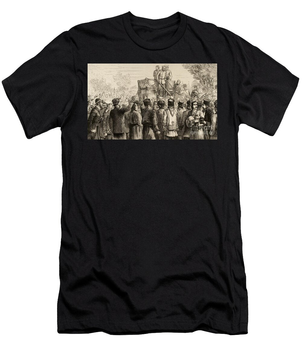 General Alexander Kaulbars 1844 1925 Interrupted By Voters During a Speech Sofia Bulgaria Unknown Artist T-Shirt