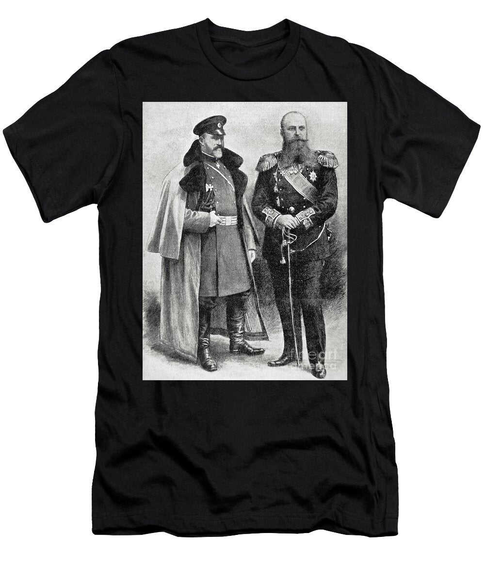 General Alexei Nikolayevich Kuropatkin and Stepan Osipovich Makarov Russian Military Portrait Unknown Artist T-Shirt