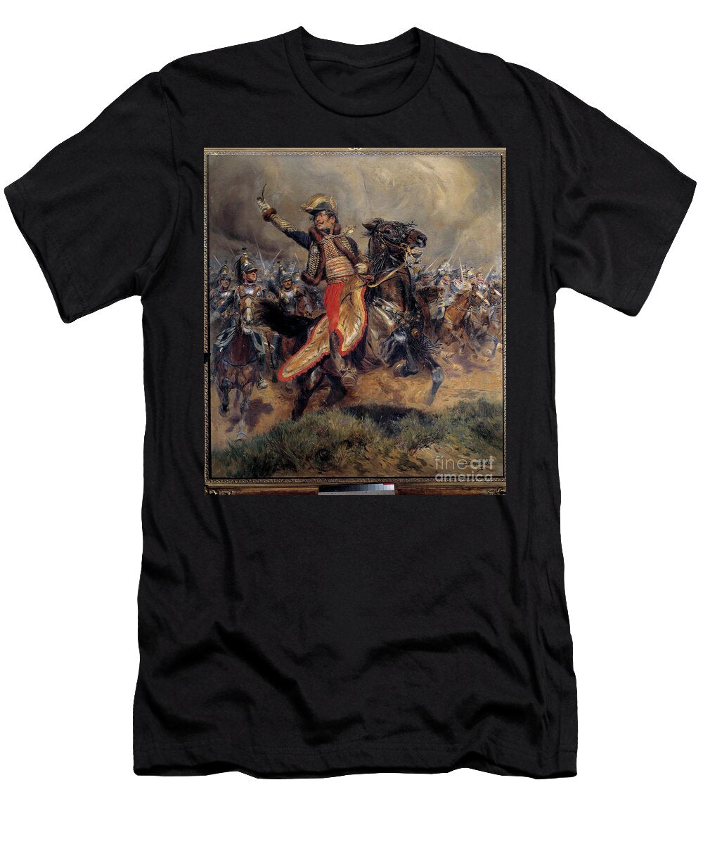 General Lasalle Killed At Wagram on July 6 1809 Painting of Cavalry Officer 1912 Jean Baptiste Edouard Detaille T-Shirt