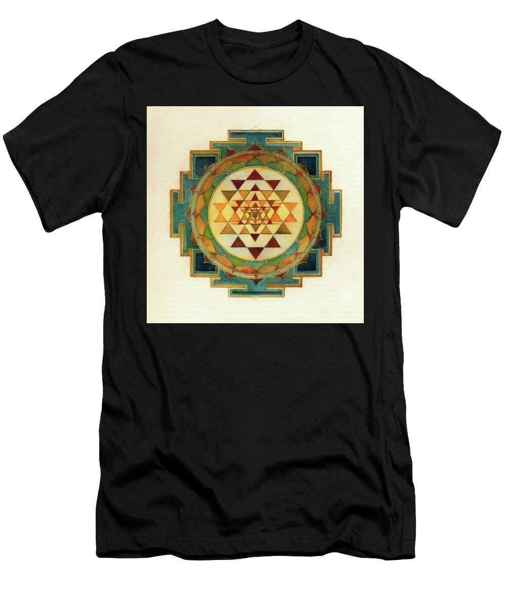Geometric Mandala Sri Yantra Pierre Blanchard T-Shirt