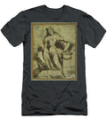 Geometry Pen Brown Ink with Wash on Carta Azzurra Perino Del Vaga T-Shirt