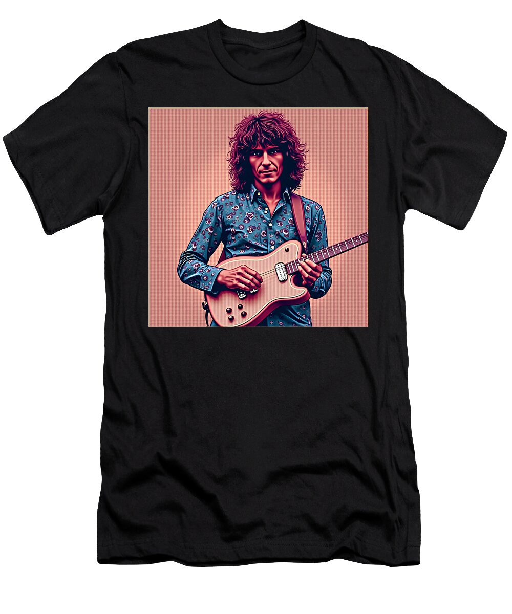 George Harrison with Electric Guitar Aukim Edenrose T-Shirt