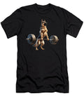 German Shepherd Deadlift Weightlifting Funny Fitness Workout Gym Dog Lover Job T-Shirt