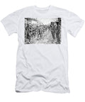 German Soldiers Marching Through the Serbian Town of Paracin During World War I Celestial Images T-Shirt