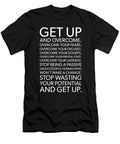 Get Up and Overcome Gym Hustle Success Motivational Matthew Chan T-Shirt