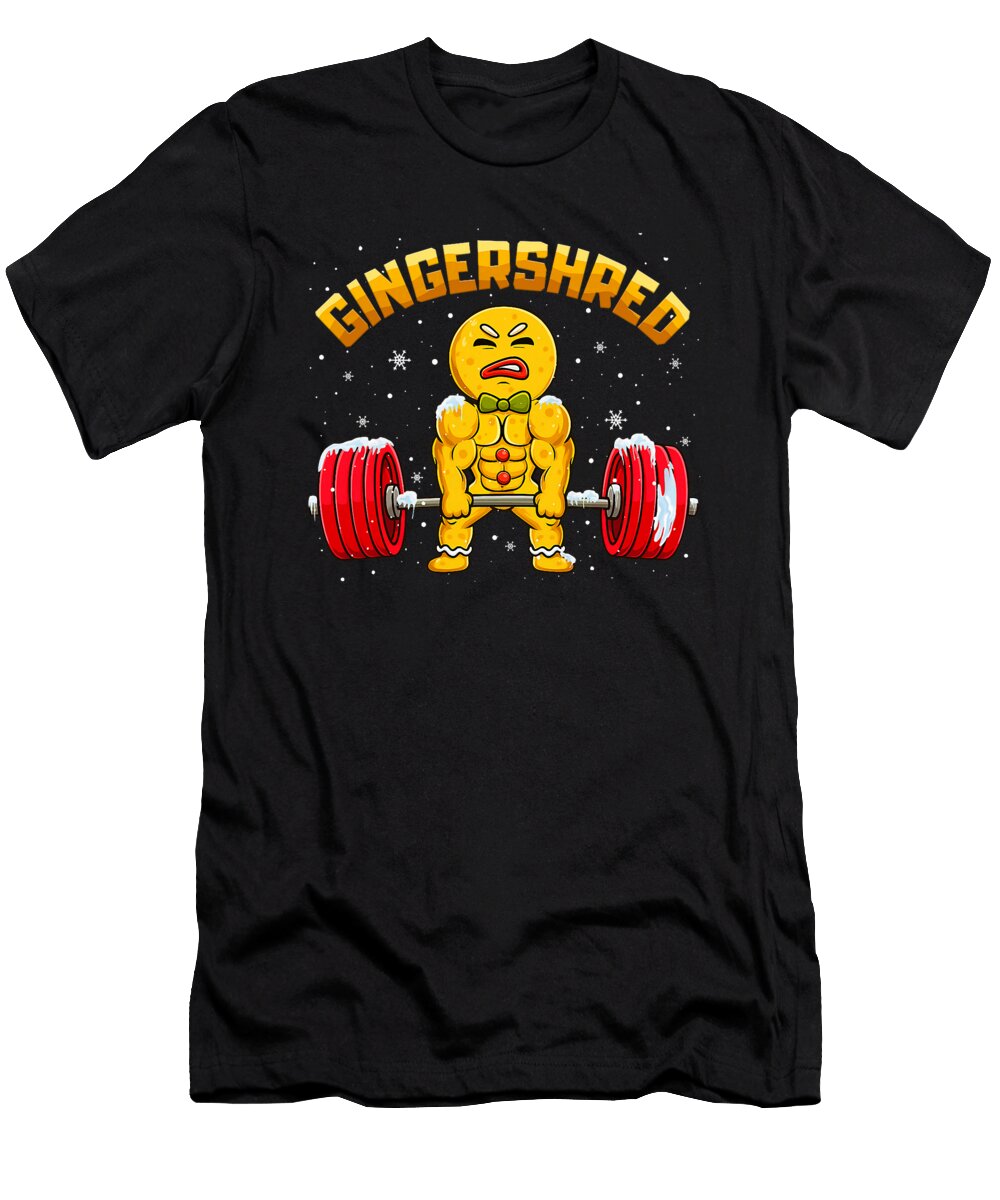 Gingershred Gym Bodybuilding Gingerbread Holiday Sophie Eleanor T-Shirt