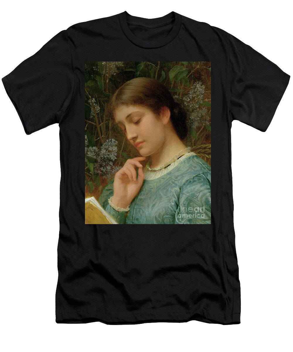 Girl Reading Possibly Kate Dickens Charles Edward Perugini T-Shirt