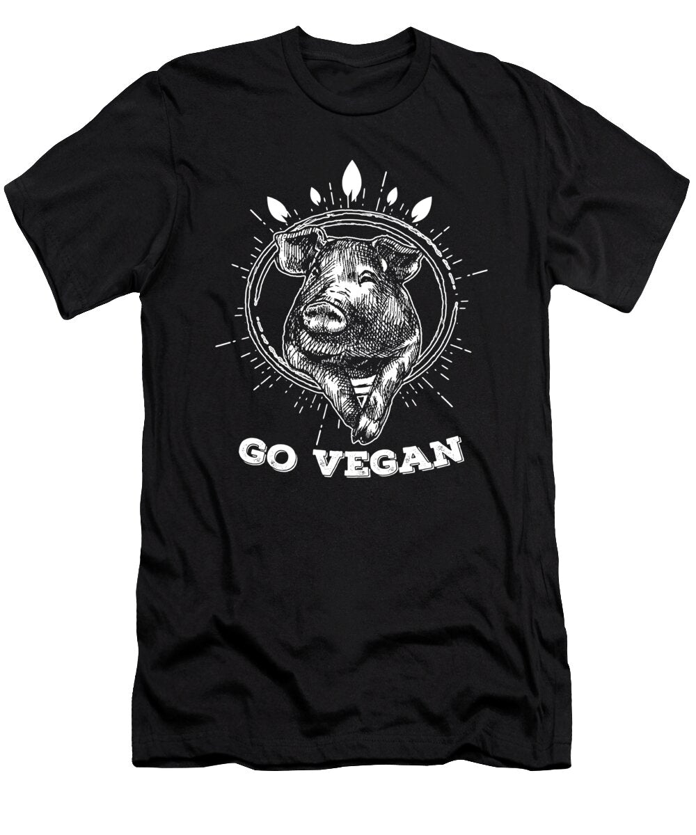 Go Vegan Vegetarian Veganism Wellness Healthy Food Foodie Gifts Thomas Larch T-Shirt