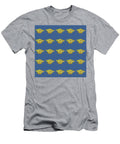 Gold Graduation Cap on Blue Pattern Iris Richardson T-Shirt