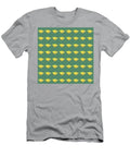Gold Graduation Cap on Greene Pattern Iris Richardson T-Shirt