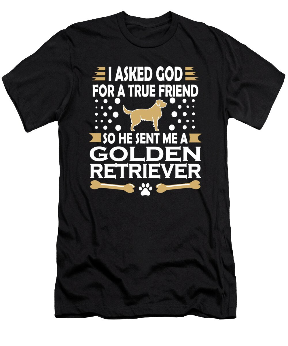 Golden Retriever Dog Lover True Friend Dusan Vrdelja T-Shirt