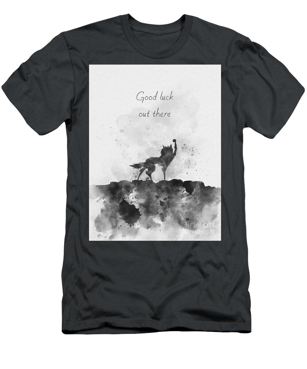 Good Luck Out There Black and White Rebecca Jenkins T-Shirt